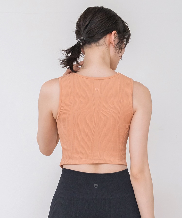 新品 SUKALA ウエーブリブアクティブクロップドトップスM ブラック