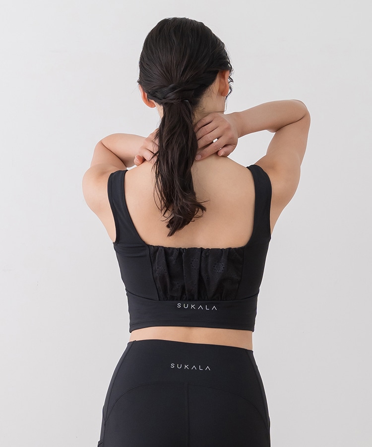 SUKALA】フラワーレースブラトップ(XS・Sサイズ ブラック・ブラウン