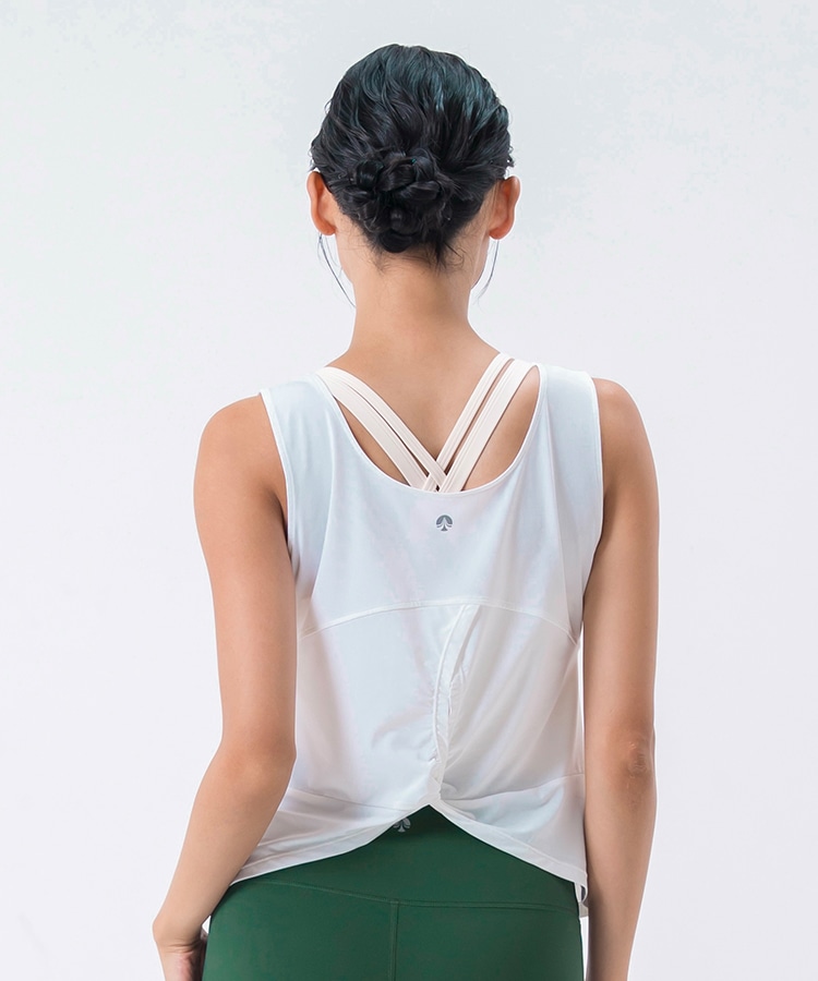 SUKALA】バックツイストメッシュタンクトップ(S): ヨガウェアLAVA公式