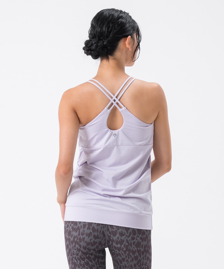 SUKALA】フロントギャザークロスキャミソール(S・Lサイズ スモーク