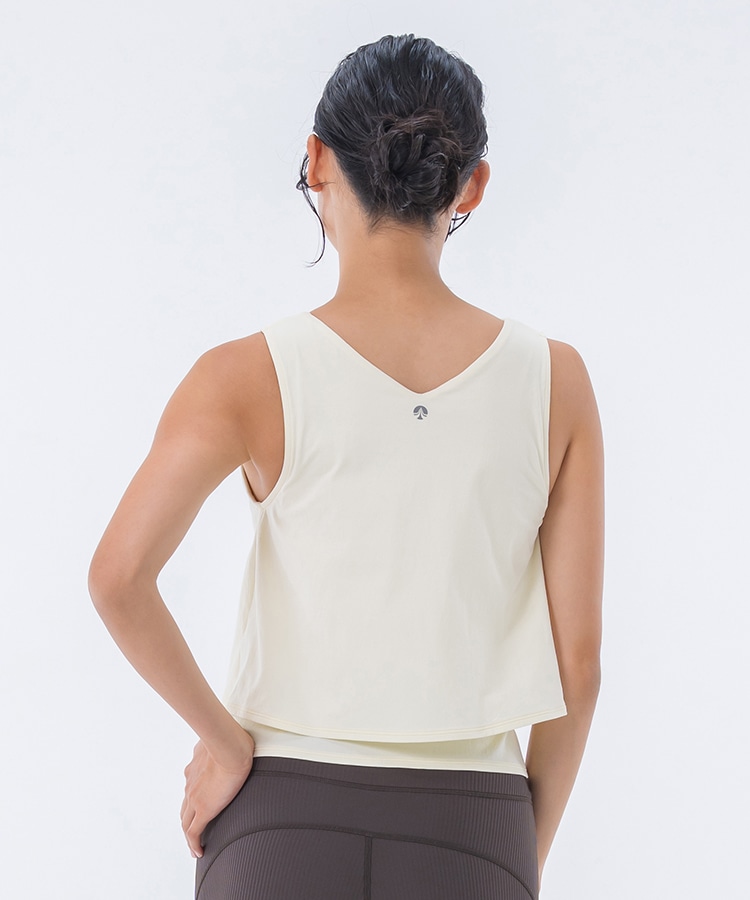 SUKALA】カップ付きフレアタンクトップ(XS・S・Lサイズ ペールイエロー