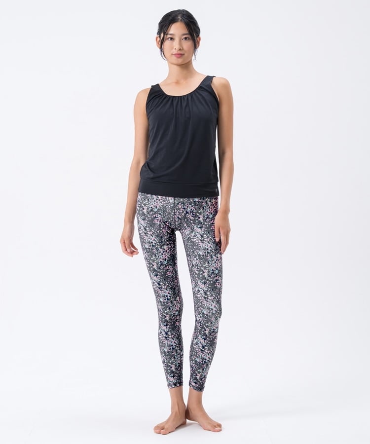 SUKALA】フロントギャザータンクトップ付きトリプルセットアップ(XS