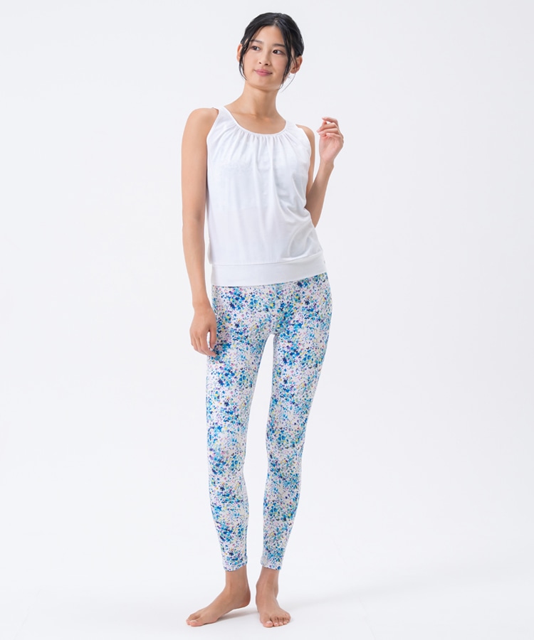 SUKALA】フロントギャザータンクトップ付きトリプルセットアップ(XS