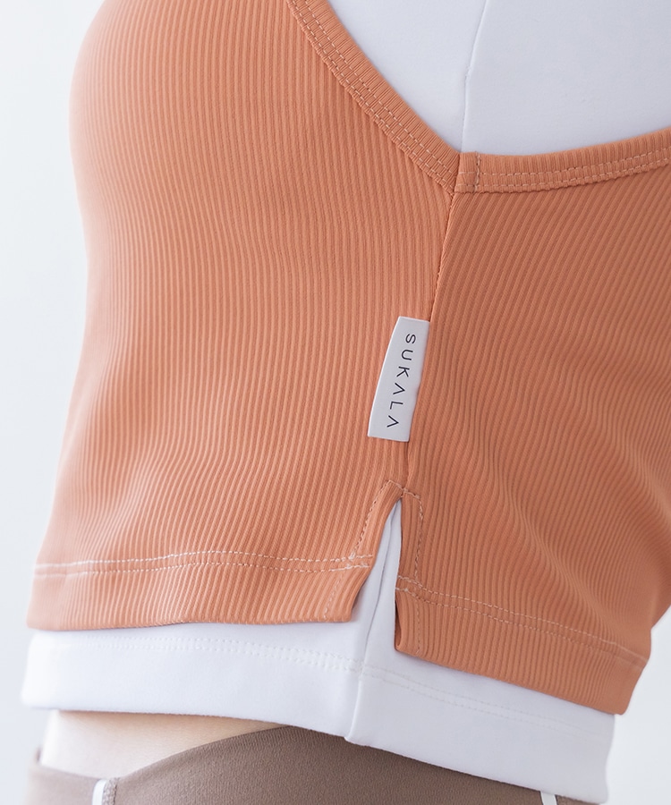 SUKALA】リブコンビショートタンクトップ(S・M・Lサイズ スモーク