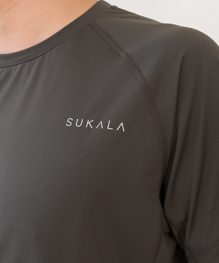 SUKALA】メンズメッシュアクティブTee(M・Lサイズ ブルーグレー