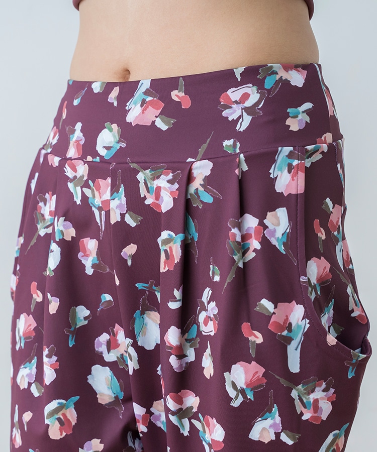 SUKALA】ローズプリントジョガーパンツ(M・L・LLサイズ ライラック