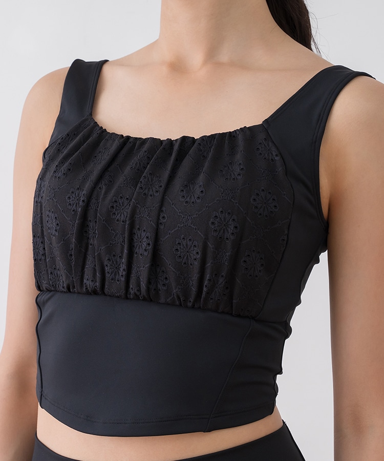 SUKALA】フラワーレースブラトップ(XS・Sサイズ ブラック・ブラウン