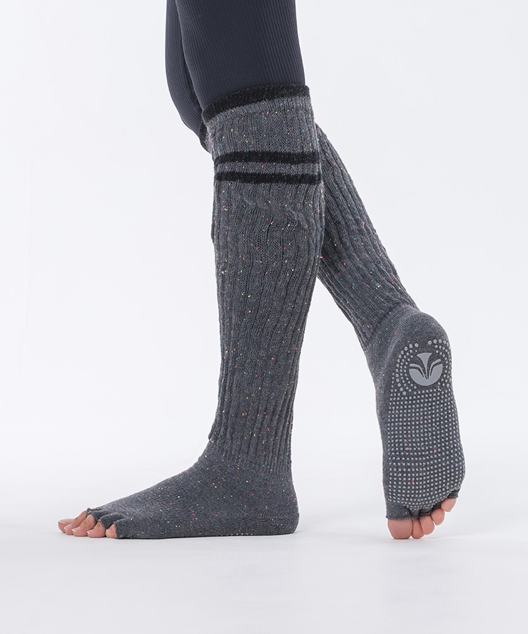 SUKALA】ネップラインピラティスソックス(S-Mサイズ アイボリー