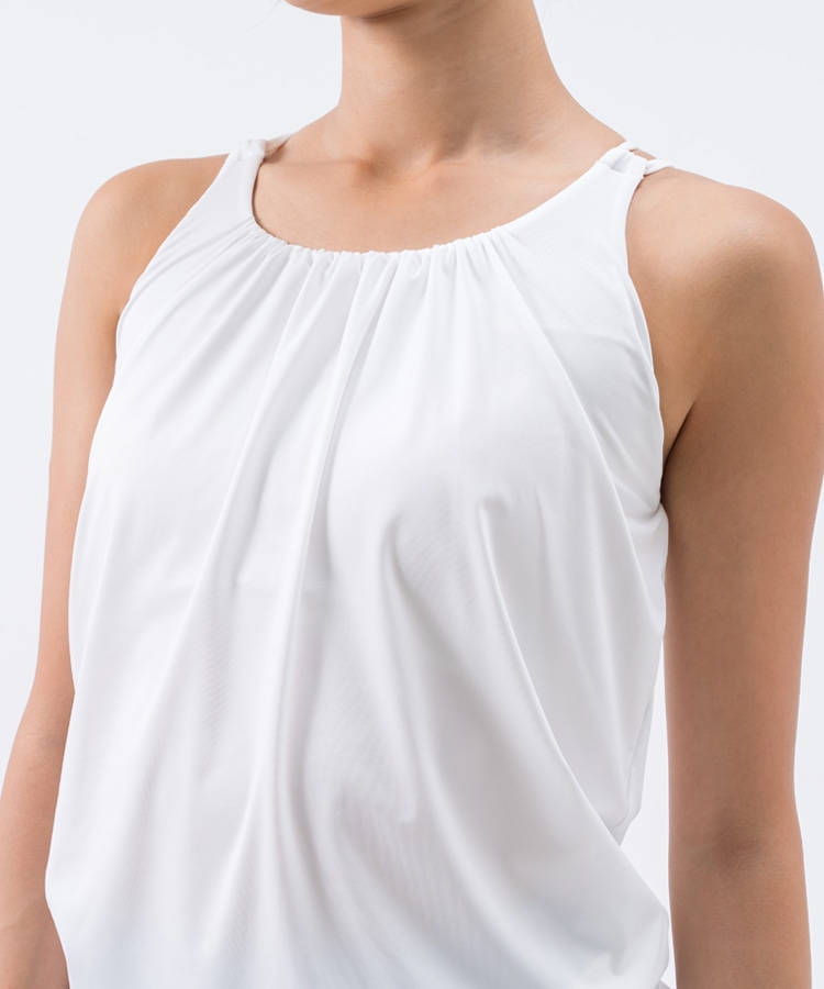 SUKALA】フロントギャザークロスキャミソール(S・Lサイズ スモーク