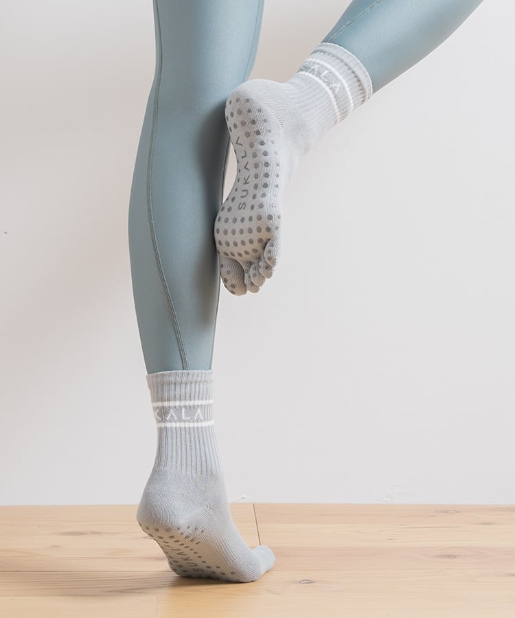 SUKALA】ピラティスソックス(Fサイズ スモークピンク・グレー