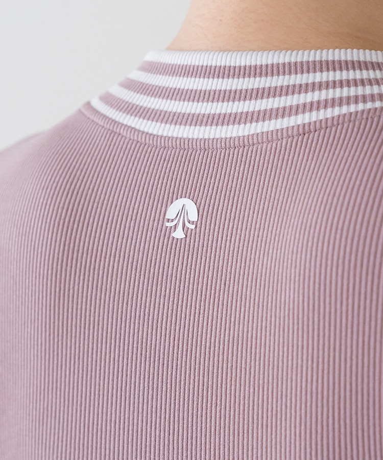 SUKALA】カップ付きボーダーニットロングスリーブトップス(Sサイズ