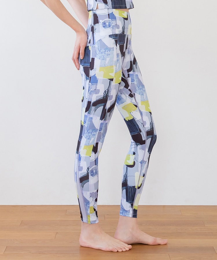 SUKALA】ミックスプリントレギンス(XS・S・M・Lサイズ ブルーミックス