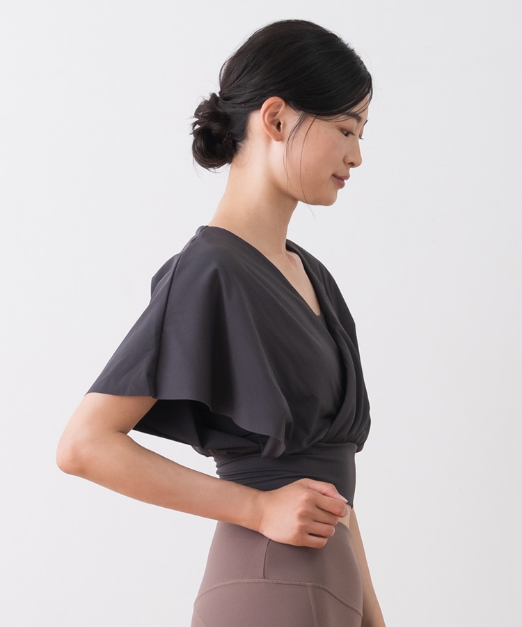 SUKALA】ブラトップ付きバルーンカシュクールトップス(Sサイズ