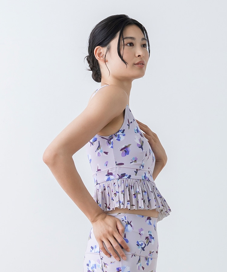 SUKALA】ローズプリントブラトップ(XS・S・Mサイズ ライラック・ワイン