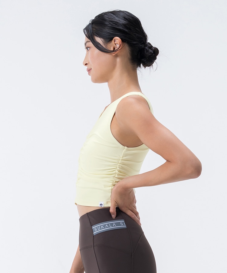 SUKALA】アメリカンスリーブギャザータンクトップ(XS・S・Lサイズ