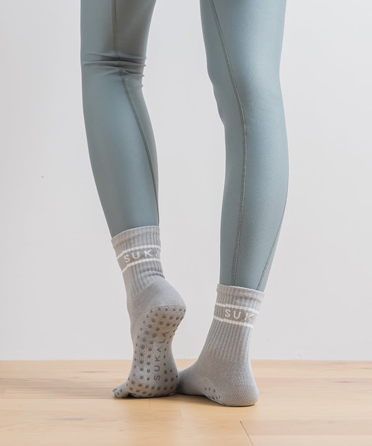 SUKALA】ピラティスソックス(Fサイズ スモークピンク・グレー
