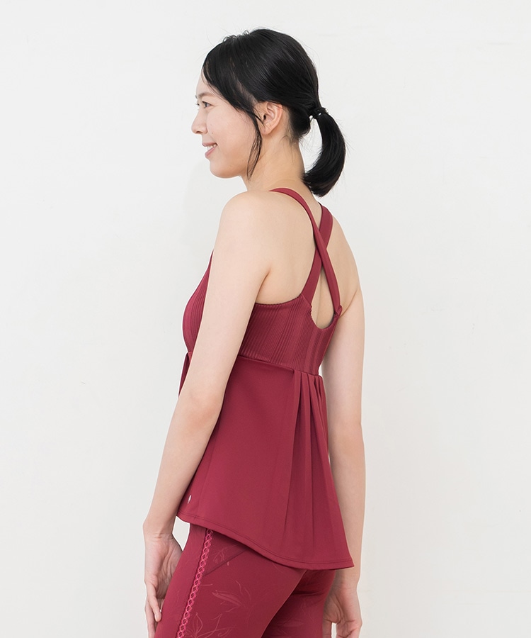 SUKALA】バックフレアタンク(Sサイズ ローズコッパー・チョコレート