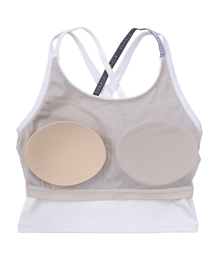 SUKALA】ベーシッククロスロゴブラトップ(XSサイズ ネイビーブルー