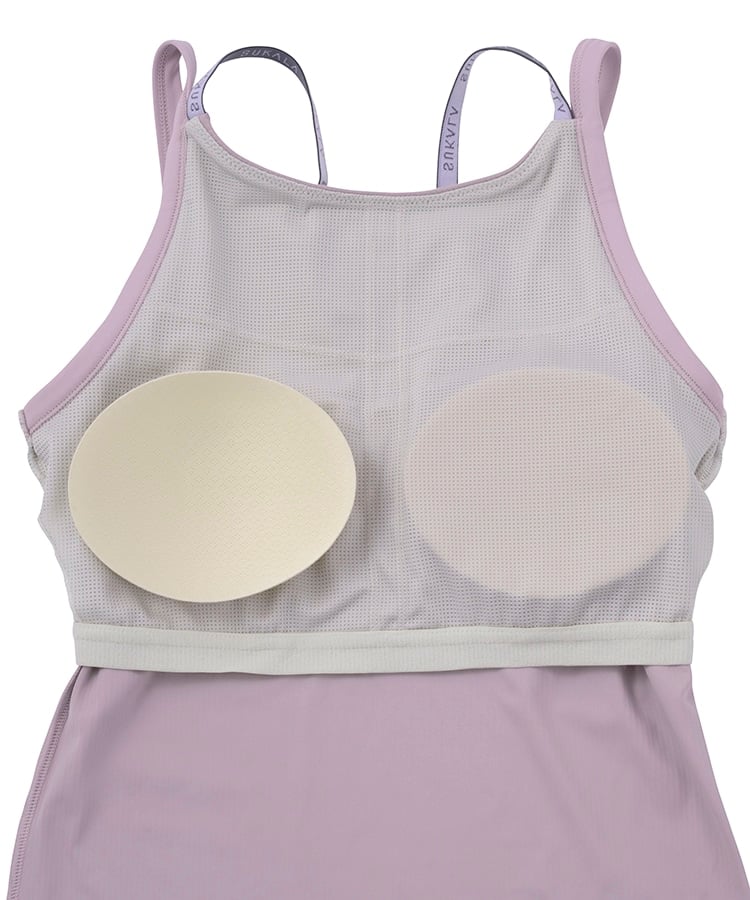 SUKALA】ダブルストラップリブロゴタンクトップ(XS・LLサイズ サンド