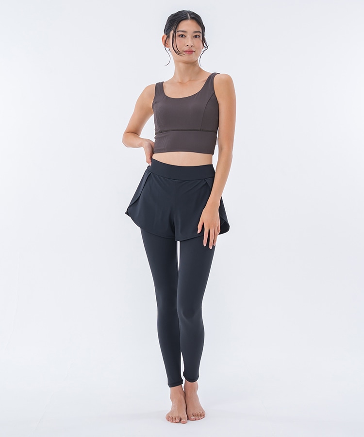 SUKALA】ショートパンツ付きベーシックレギンス(XS・S・M・L・LLサイズ