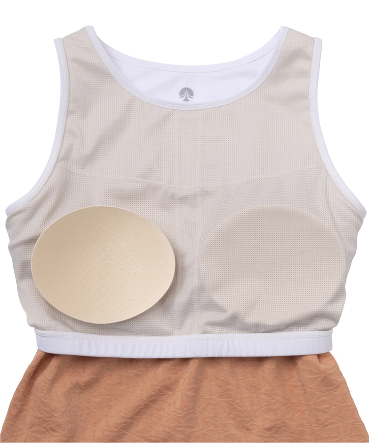 SUKALA】カップ付きジャガードトップス(XS・S・M・Lサイズ スモーク