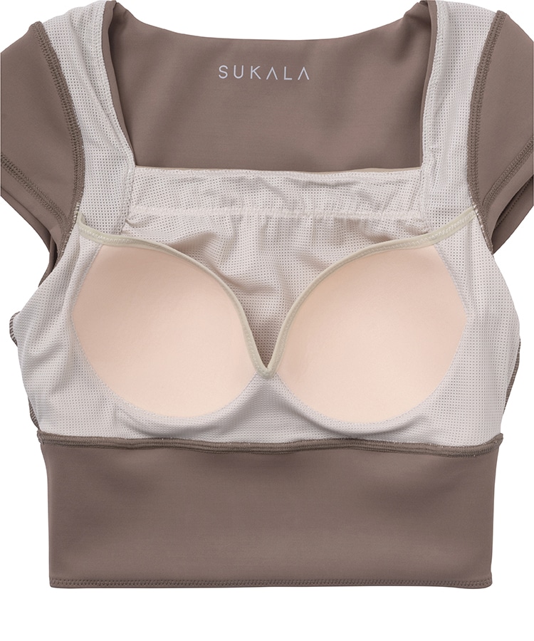 SUKALA】コンビカラーキャップスリーブトップス(XS・S・M・Lサイズ