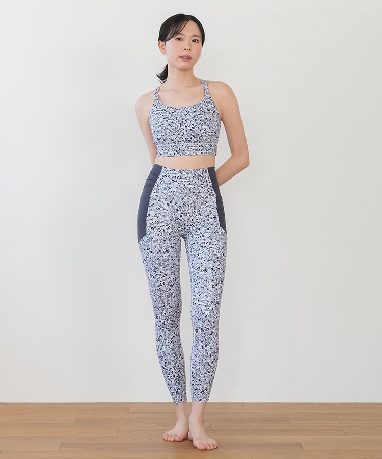 SUKALA】スポットペイントサイドギャザーレギンス(XS・S・M・Lサイズ