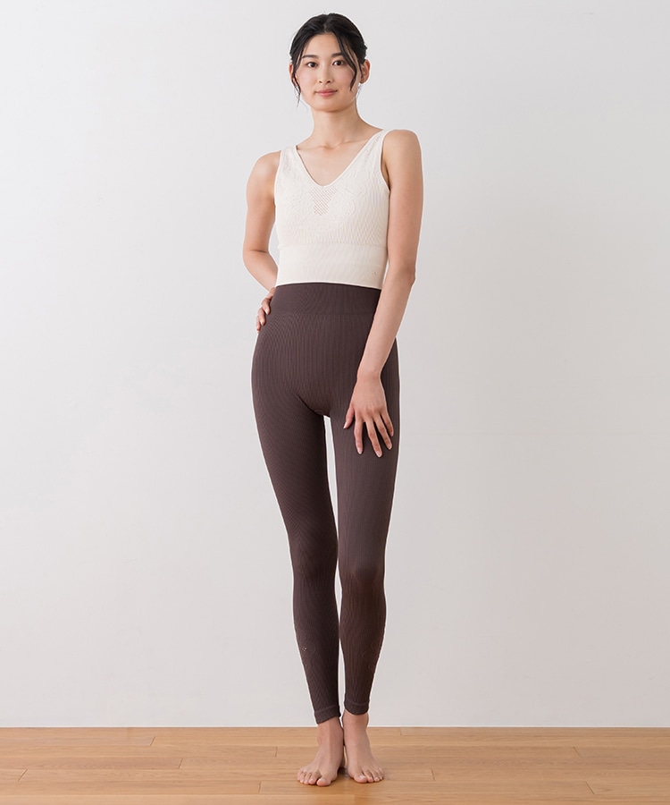 SUKALA】アクティブデイジーレギンス(Sサイズ ブラウン・ワイン