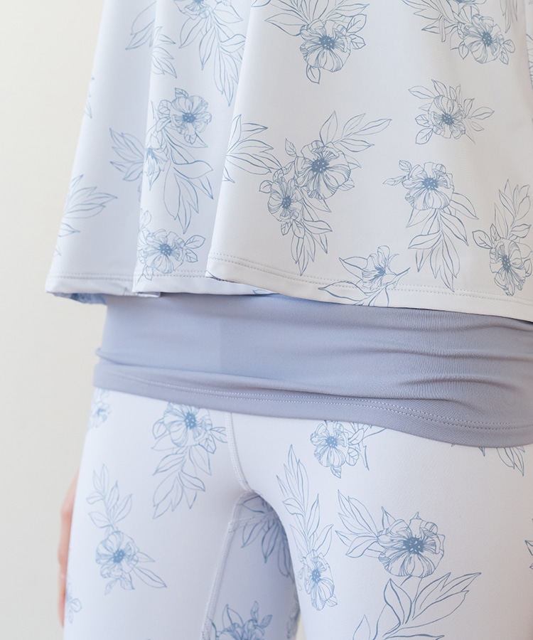 SUKALA】フラワープリントカバータンクトップ(Sサイズ ピンクブラウン