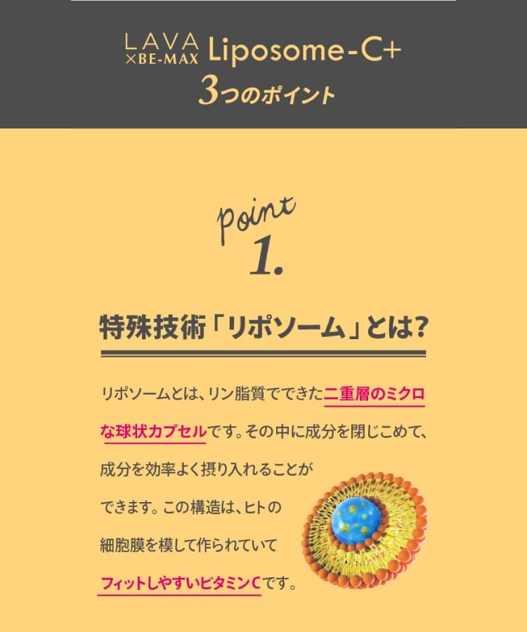 LAVA×BE-MAX Liposome-C+: 美容・健康LAVA公式オンラインストアLapre