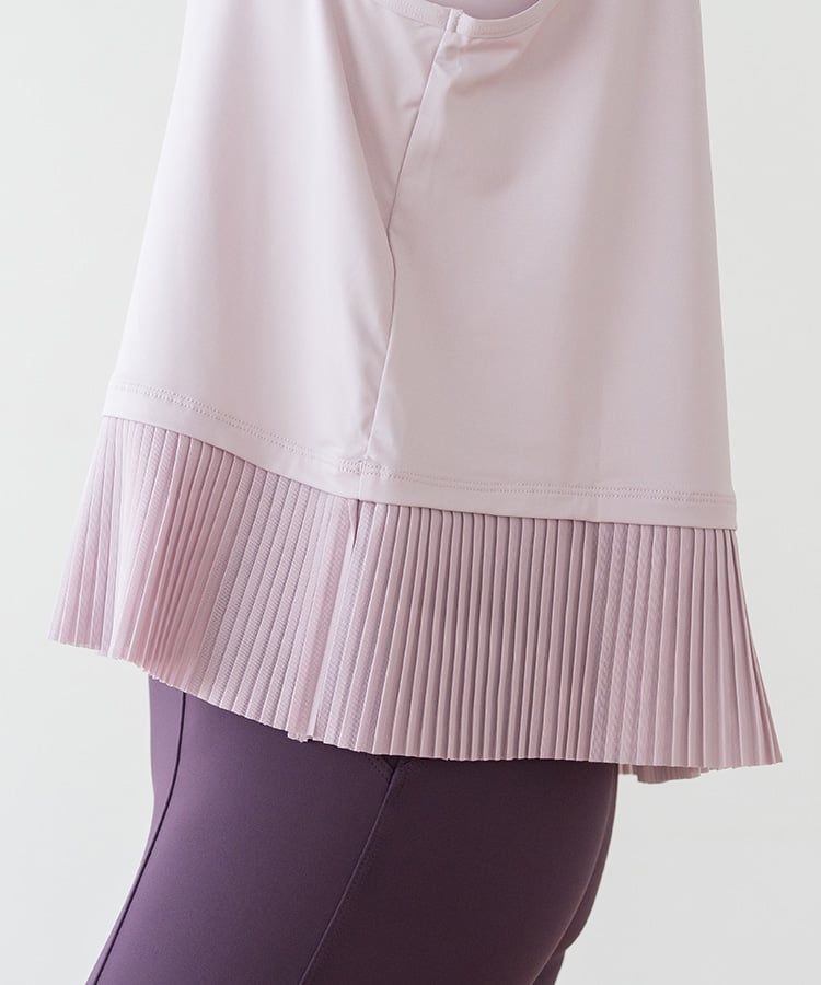 SUKALA】プリーツタンクトップ(S・Mサイズ オフホワイト・ライラック