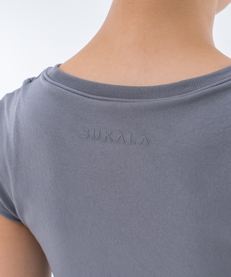 SUKALA】カップ付きエンハンスTee(S・Lサイズ チャコール・ホワイト