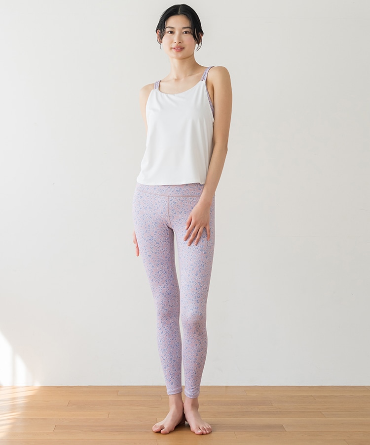 SUKALA】ノスタルジックフラワープリントカバータンクトップ(Sサイズ