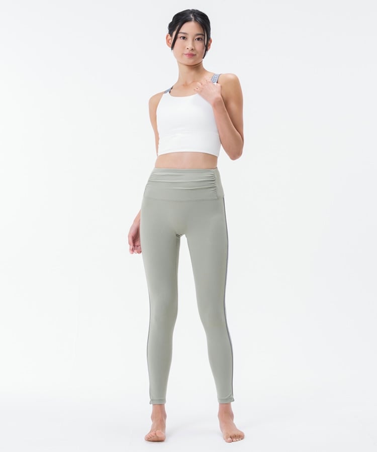 SUKALA】サイドロゴギャザーレギンス(XS・S・M・L・LLサイズ マゼンタ