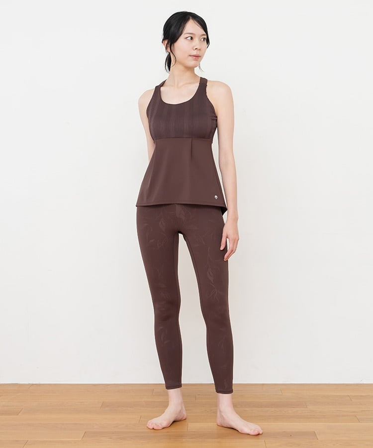 SUKALA】バックフレアタンク(Sサイズ ローズコッパー・チョコレート