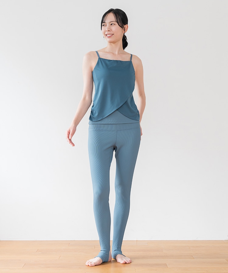 SUKALA】リブドレープキャミソール(Sサイズ ディープグリーン