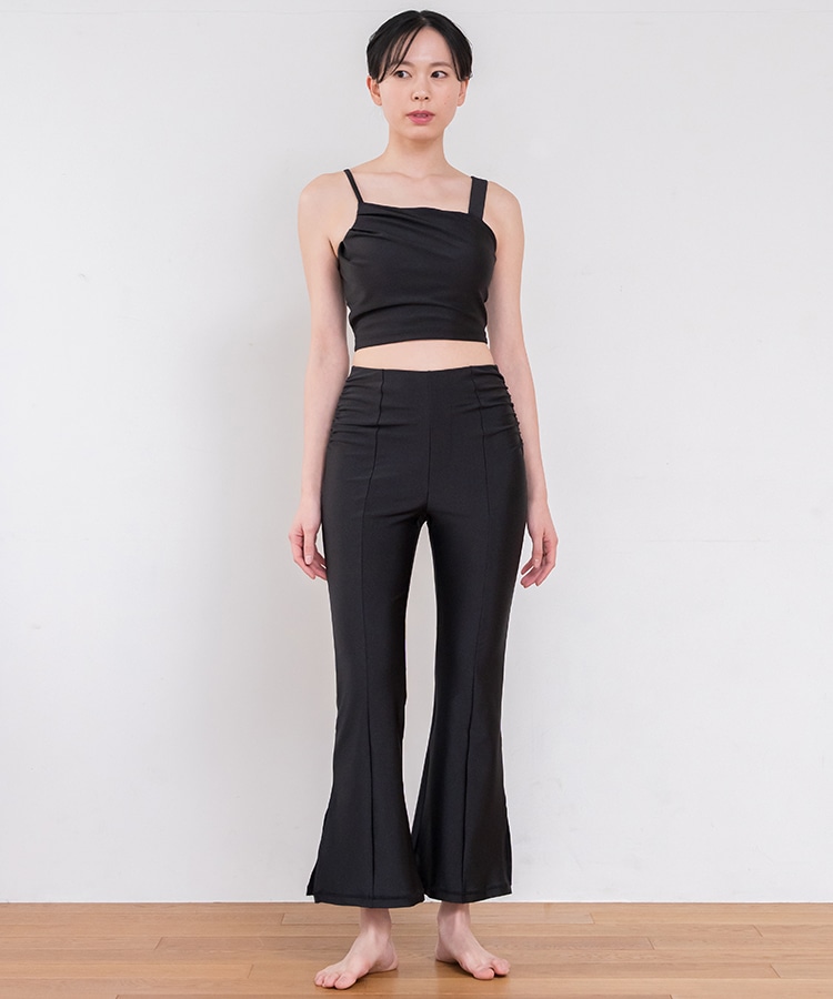 SUKALA】シャインストレッチフィットパンツ(Mサイズ ブラック