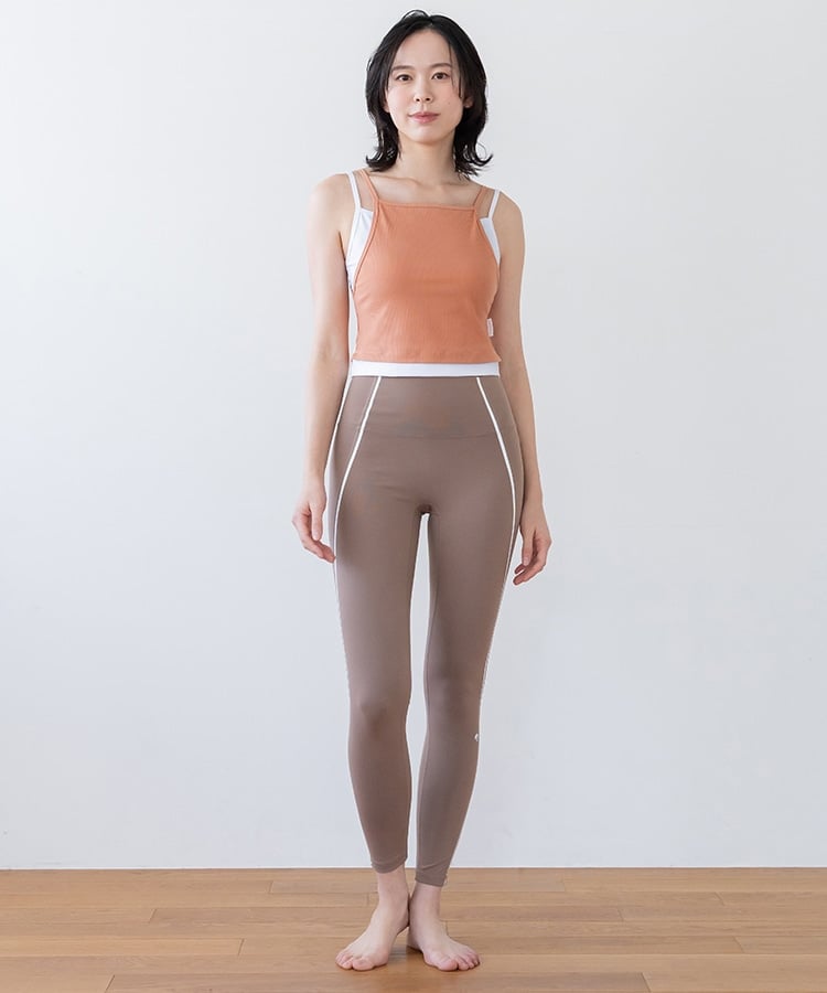 SUKALA】カラーラインレギンス(S・M・Lサイズ ネイビー・ブラウン