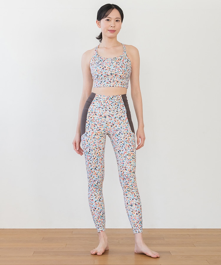 SUKALA】スポットペイントサイドギャザーレギンス(XS・S・M・Lサイズ