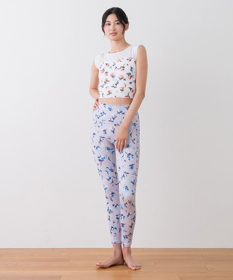 SUKALA】ローズプリントグレースショートトップス(S・M・Lサイズ