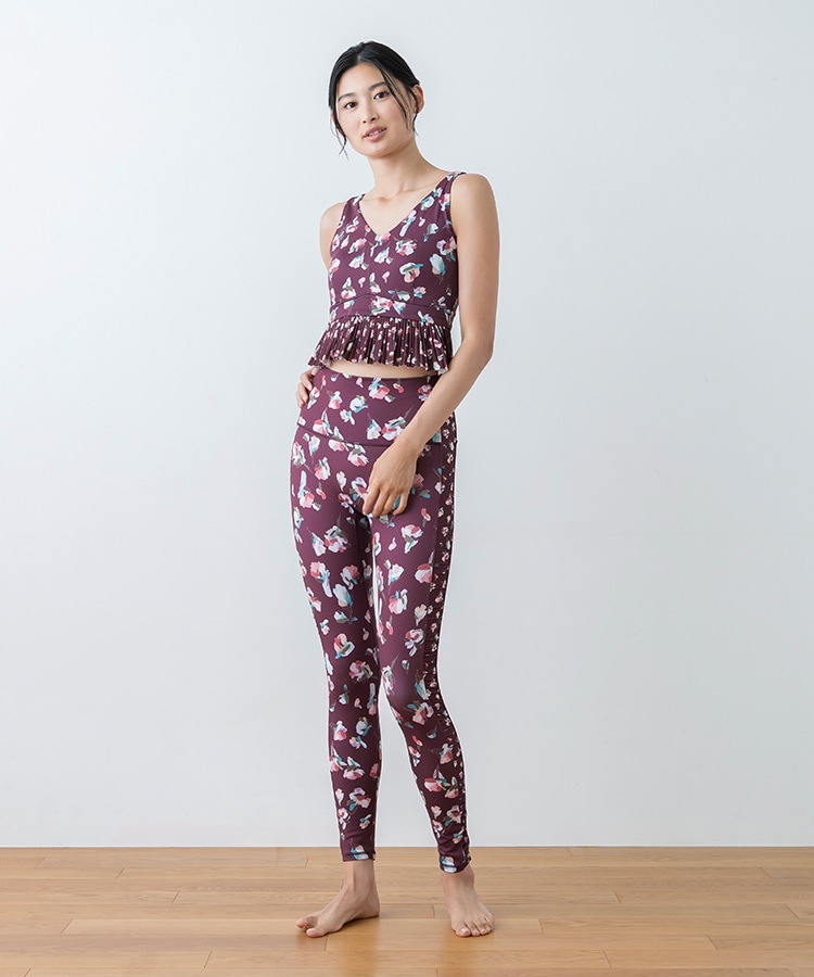 SUKALA】ローズプリントブラトップ(XS・S・M・Lサイズ ワイン