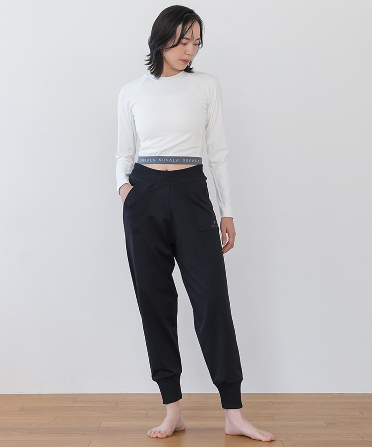 SUKALA】ロゴジャガードロングスリーブトップス(Sサイズ ベージュ