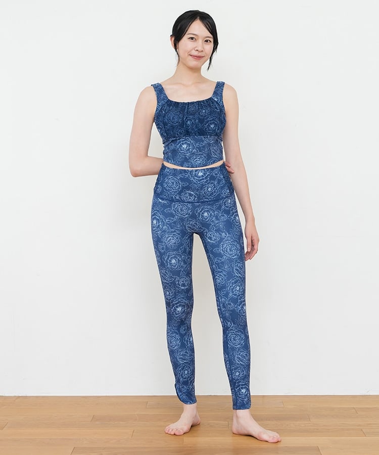 SUKALA】ブルーミングフラワーレギンス(Sサイズ ネイビー
