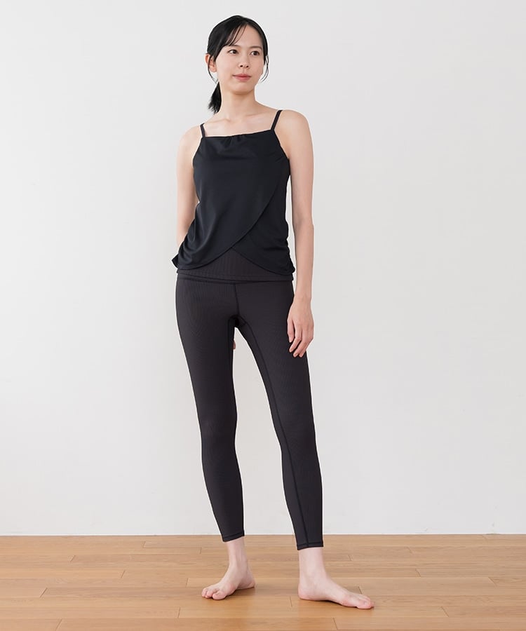 SUKALA】リブドレープキャミソール(Sサイズ ディープグリーン