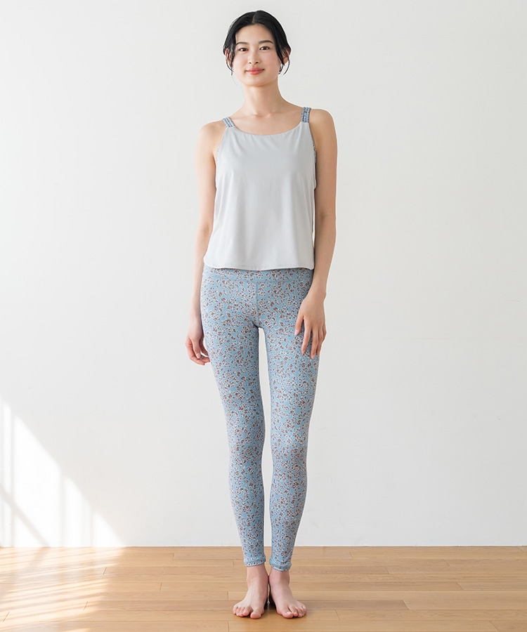 SUKALA】ノスタルジックフラワープリントカバータンクトップ(Sサイズ