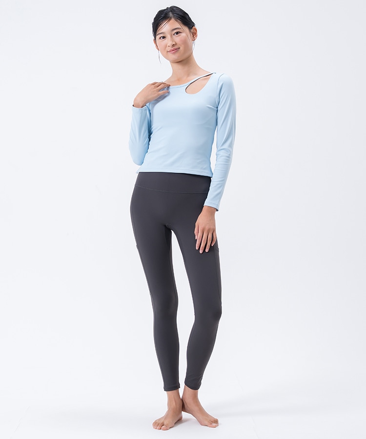 SUKALA】カップ付きモダンカットアウトロングスリーブ(S・M・Lサイズ