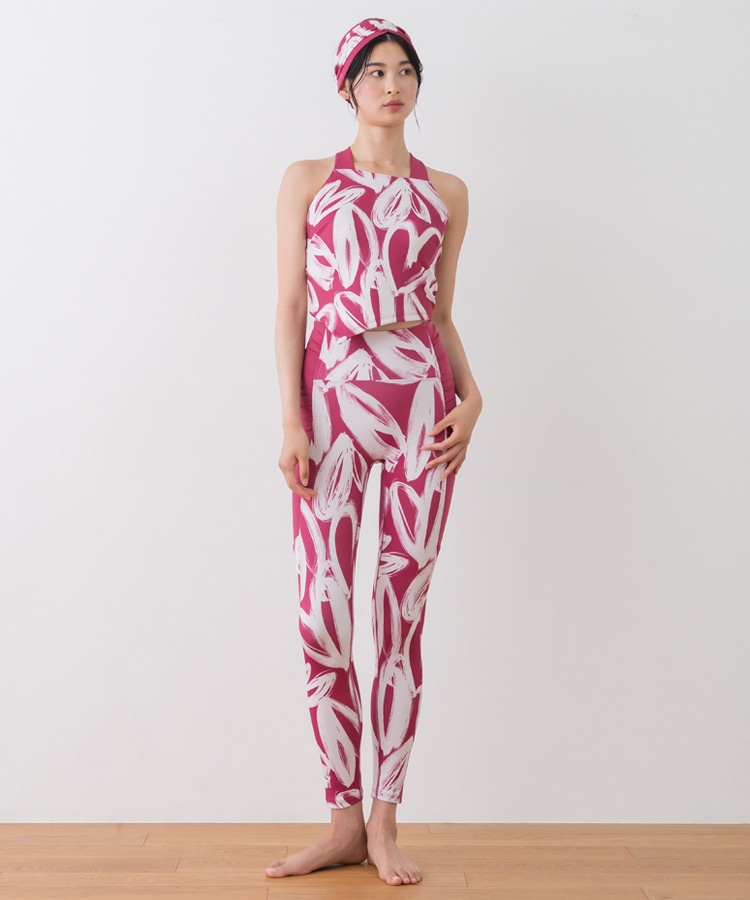 SUKALA】ハートプリントホルターネックブラトップ(XS・Sサイズ