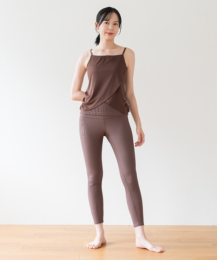 SUKALA】リブドレープキャミソール(Sサイズ ディープグリーン