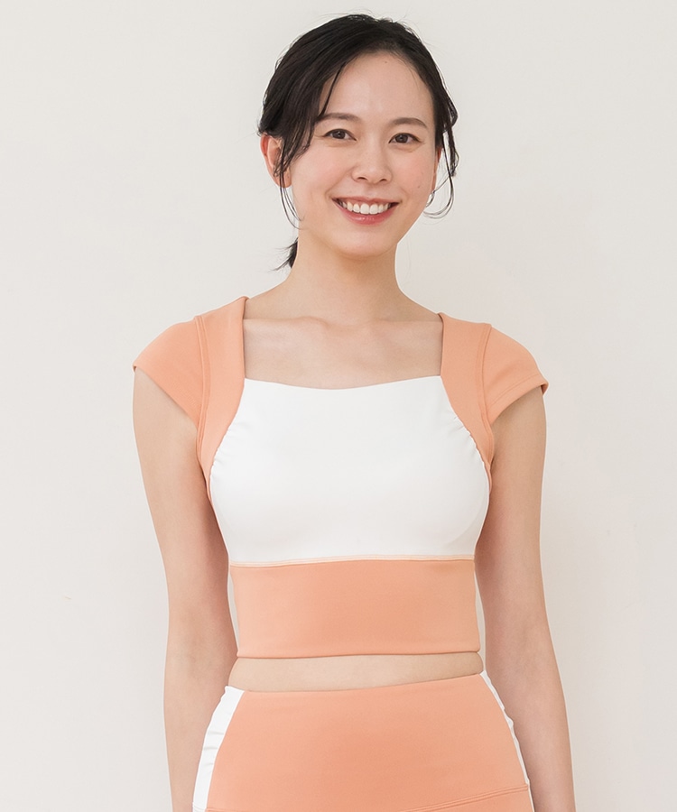 SUKALA】コンビカラーキャップスリーブトップス(XS・S・M・Lサイズ