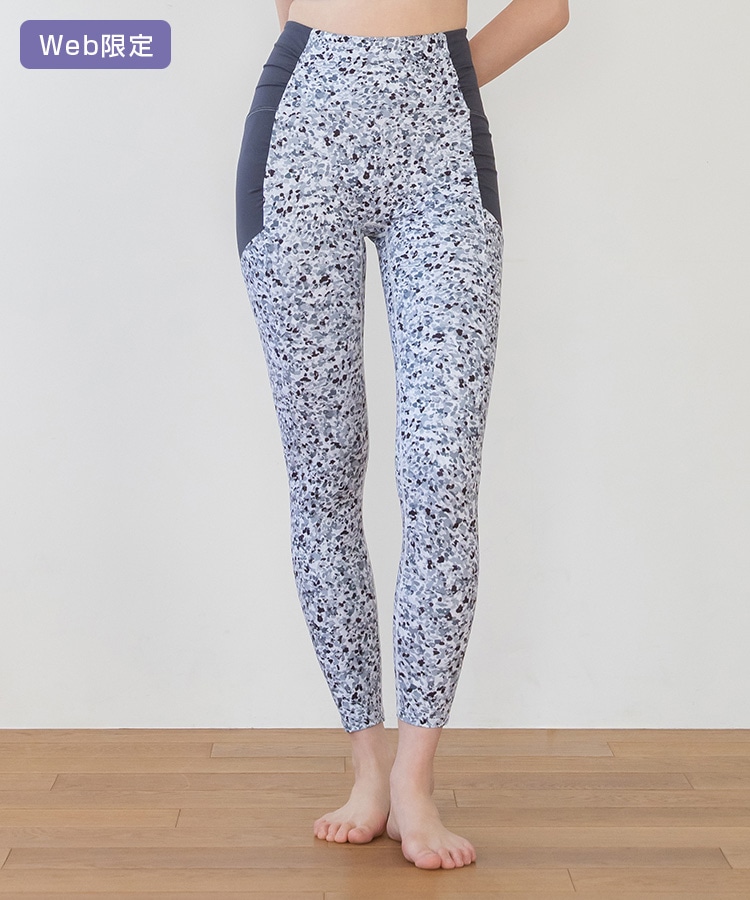 SUKALA】スポットペイントサイドギャザーレギンス(XS・S・M・Lサイズ